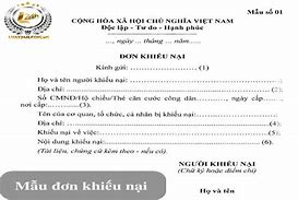 Mẫu Đơn Khiếu Nại Tập Thể